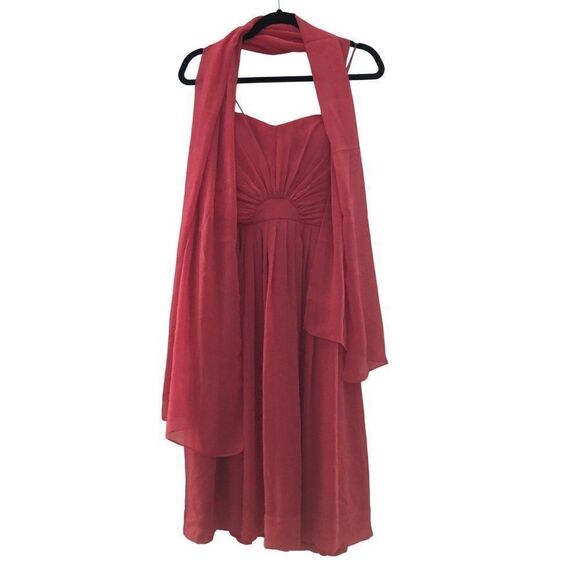 Eliza J Missy Lace Dress in Coral Coctail Party Size 12 - Picture 2 of 5